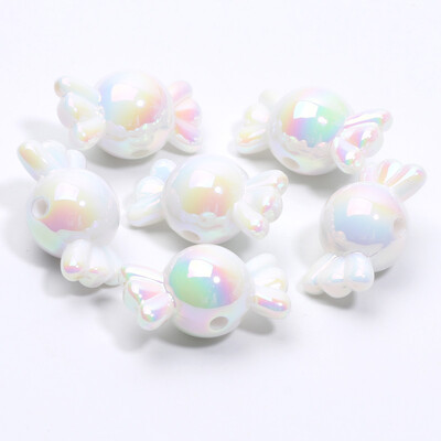 Akrylové korálky Candy Spacer 11x21mm 10ks s gradientnými farbami na výrobu šperkov, náhrdelníkov, remeselných doplnkov.