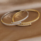 2023. gads. Jauns dizains, klasisks, pilnībā kristāla atvērtas rokassprādzes sievietēm Modes zīmolu rotaslietas franču stila rokassprādzes Aksesuāri