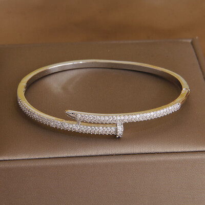 2023. gads. Jauns dizains, klasisks, pilnībā kristāla atvērtas rokassprādzes sievietēm Modes zīmolu rotaslietas franču stila rokassprādzes Aksesuāri