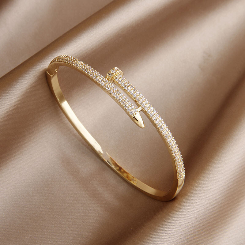 2023. gads. Jauns dizains, klasisks, pilnībā kristāla atvērtas rokassprādzes sievietēm Modes zīmolu rotaslietas franču stila rokassprādzes Aksesuāri