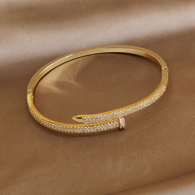 2023. gads. Jauns dizains, klasisks, pilnībā kristāla atvērtas rokassprādzes sievietēm Modes zīmolu rotaslietas franču stila rokassprādzes Aksesuāri