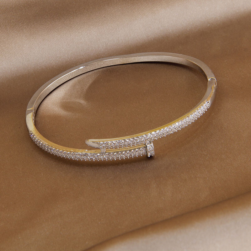 2023. gads. Jauns dizains, klasisks, pilnībā kristāla atvērtas rokassprādzes sievietēm Modes zīmolu rotaslietas franču stila rokassprādzes Aksesuāri