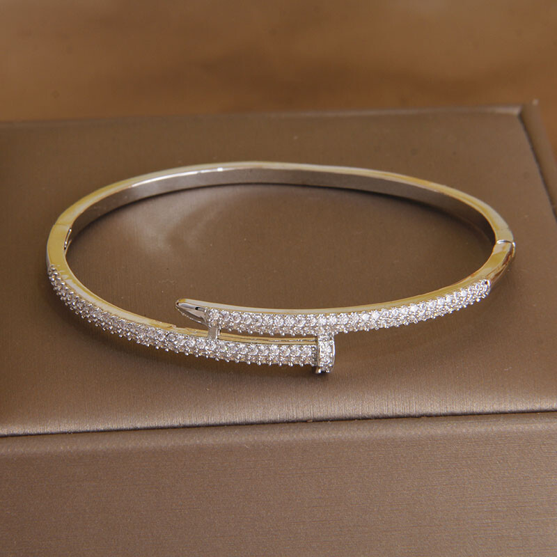 2023. gads. Jauns dizains, klasisks, pilnībā kristāla atvērtas rokassprādzes sievietēm Modes zīmolu rotaslietas franču stila rokassprādzes Aksesuāri