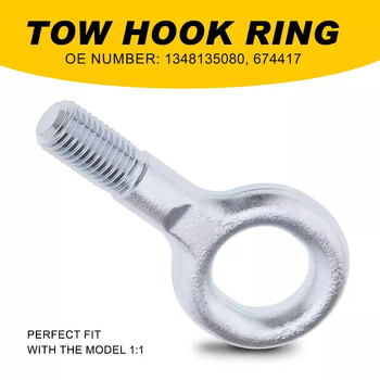 Towing Eye Hook 1348135080 Hitch Towing Lug Eye Loop Ring Bracket for Relay Citroen 2006‑Up For Peugeot Boxer 2006‑Up