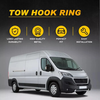 Towing Eye Hook 1348135080 Hitch Towing Lug Eye Loop Ring Bracket for Relay Citroen 2006‑Up For Peugeot Boxer 2006‑Up