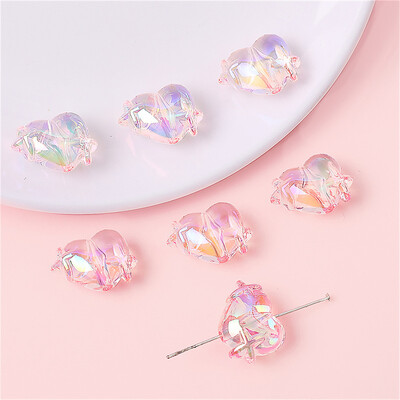 Akril színes csillag szív gyöngyök karkötő nyaklánc laza gyöngyök kézzel készített barkács ékszer kiegészítők készítési anyagok