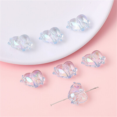 Akril színes csillag szív gyöngyök karkötő nyaklánc laza gyöngyök kézzel készített barkács ékszer kiegészítők készítési anyagok