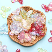 nyaklánchoz lézeres színes karkötő készítés 10db barkács kézzel készített anyag pillangó gyöngyök divat ékszer kiegészítők