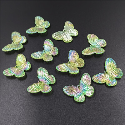 nyaklánchoz lézeres színes karkötő készítés 10db barkács kézzel készített anyag pillangó gyöngyök divat ékszer kiegészítők