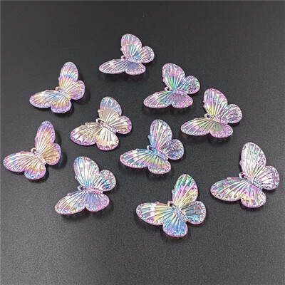 nyaklánchoz lézeres színes karkötő készítés 10db barkács kézzel készített anyag pillangó gyöngyök divat ékszer kiegészítők