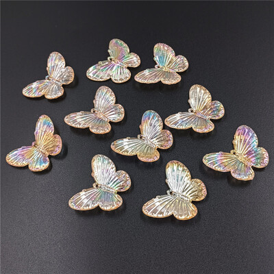 nyaklánchoz lézeres színes karkötő készítés 10db barkács kézzel készített anyag pillangó gyöngyök divat ékszer kiegészítők