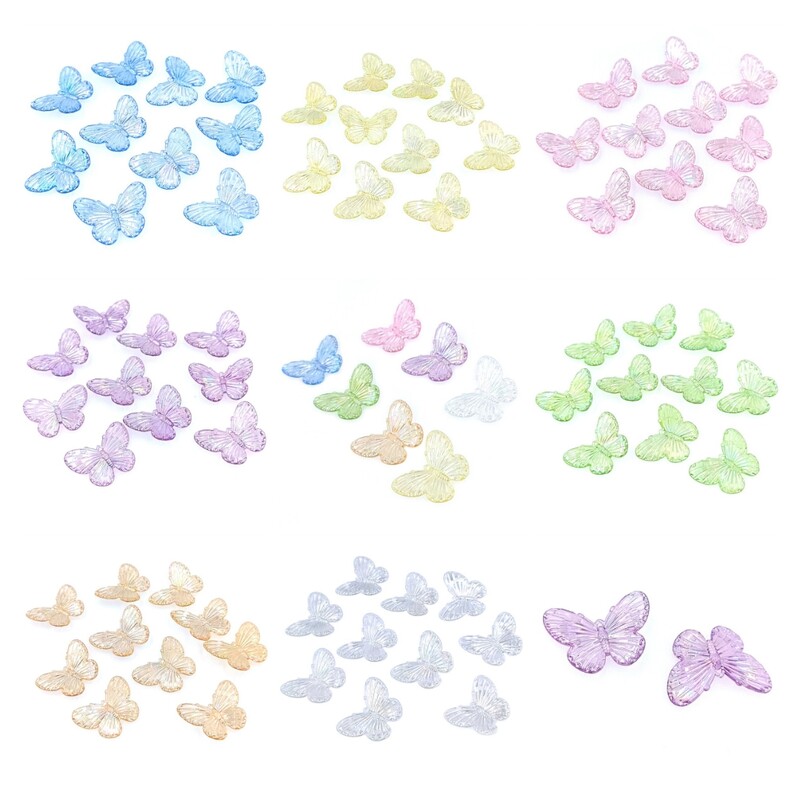 nyaklánchoz lézeres színes karkötő készítés 10db barkács kézzel készített anyag pillangó gyöngyök divat ékszer kiegészítők