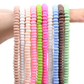 6mm 110db lapos kerek abakusz formájú matt polimer agyag gyöngyök laza távtartó gyöngyök ékszerkészítéshez kézimunka karkötők nyaklánc