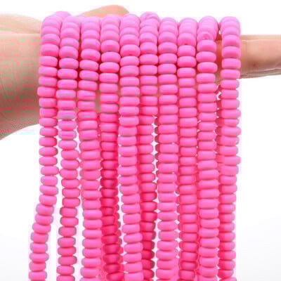 6mm 110db lapos kerek abakusz formájú matt polimer agyag gyöngyök laza távtartó gyöngyök ékszerkészítéshez kézimunka karkötők nyaklánc