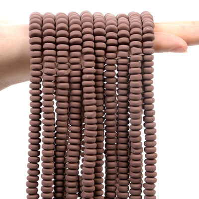 6mm 110db lapos kerek abakusz formájú matt polimer agyag gyöngyök laza távtartó gyöngyök ékszerkészítéshez kézimunka karkötők nyaklánc