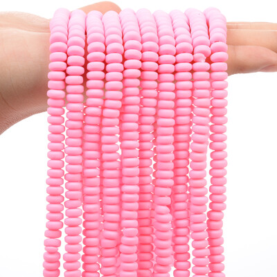 6mm 110db lapos kerek abakusz formájú matt polimer agyag gyöngyök laza távtartó gyöngyök ékszerkészítéshez kézimunka karkötők nyaklánc