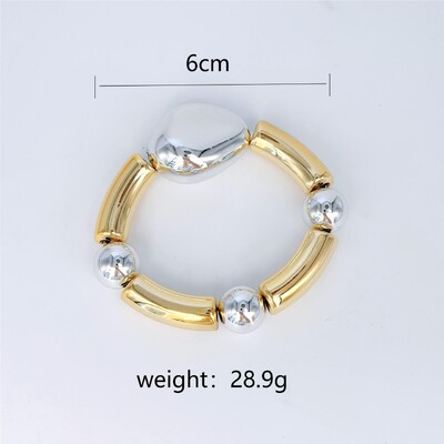 Brățări din metal, lucioase, neregulate, groase, elastice, pentru femei, bărbați, stil european și american, personalitate, accesorii zilnice de bijuterii