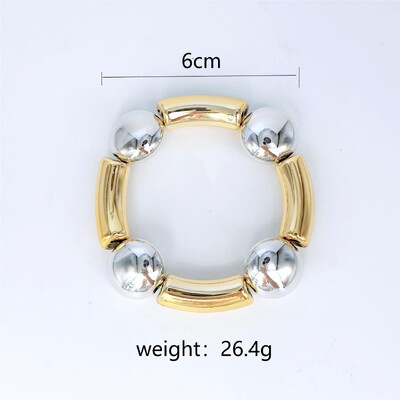 Brățări din metal, lucioase, neregulate, groase, elastice, pentru femei, bărbați, stil european și american, personalitate, accesorii zilnice de bijuterii