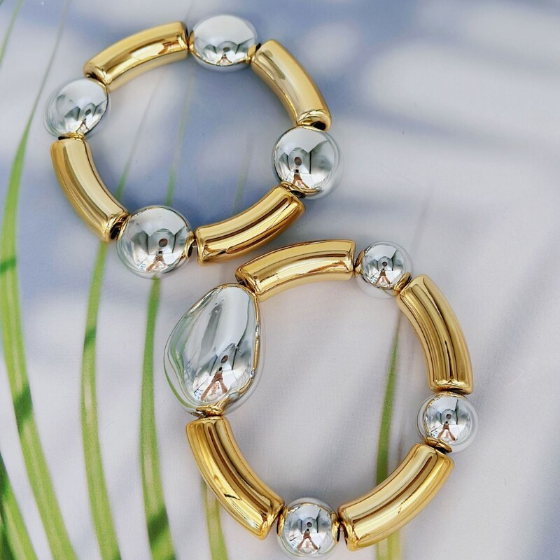 Brățări din metal, lucioase, neregulate, groase, elastice, pentru femei, bărbați, stil european și american, personalitate, accesorii zilnice de bijuterii