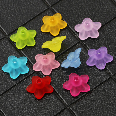 10x4mm 100db matt fehér virág akril gyöngyök karkötők laza távtartó gyöngyök ékszerek készítéséhez barkácsolás női fülbevalók kiegészítők