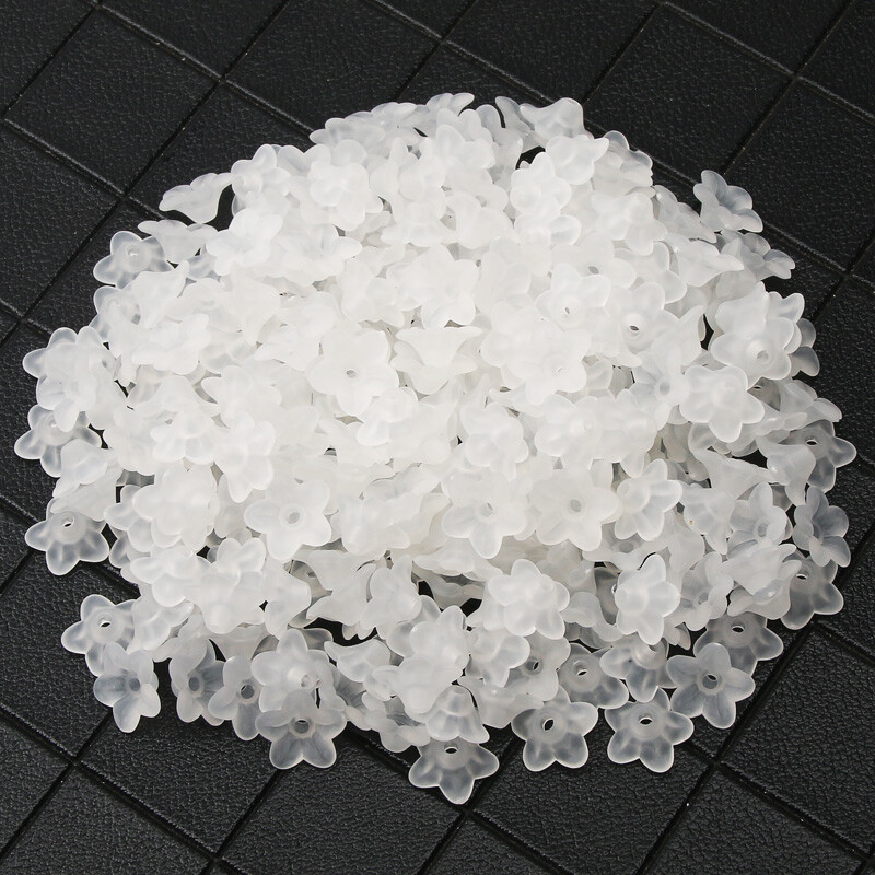 10x4mm 100db matt fehér virág akril gyöngyök karkötők laza távtartó gyöngyök ékszerek készítéséhez barkácsolás női fülbevalók kiegészítők