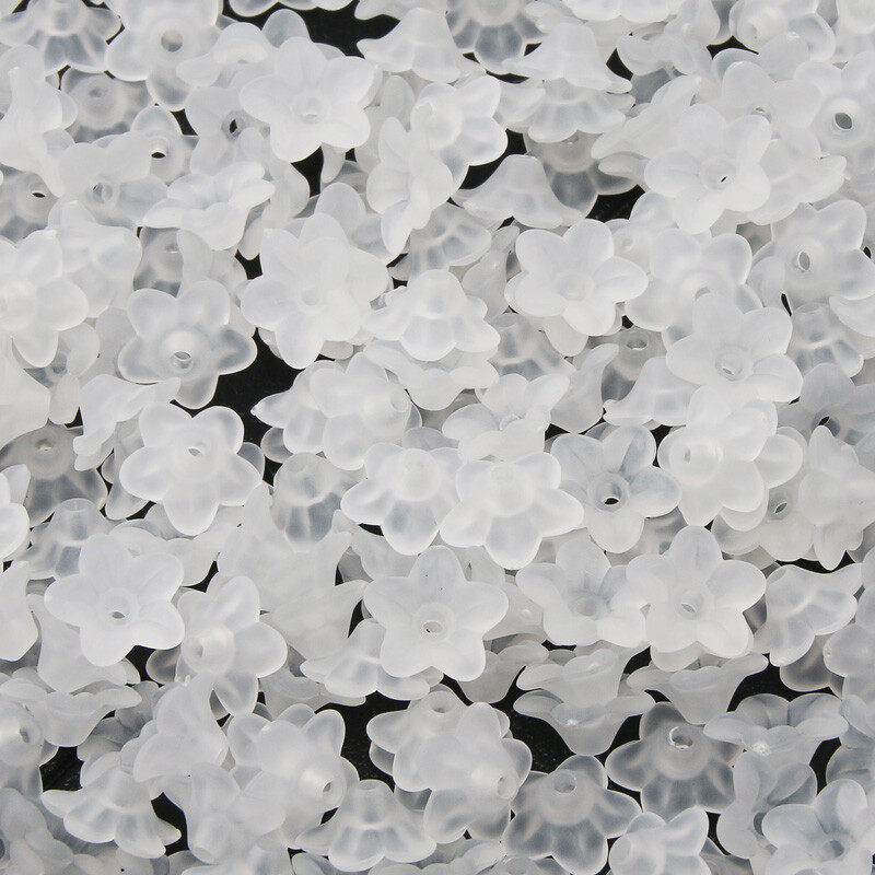 10x4mm 100db matt fehér virág akril gyöngyök karkötők laza távtartó gyöngyök ékszerek készítéséhez barkácsolás női fülbevalók kiegészítők