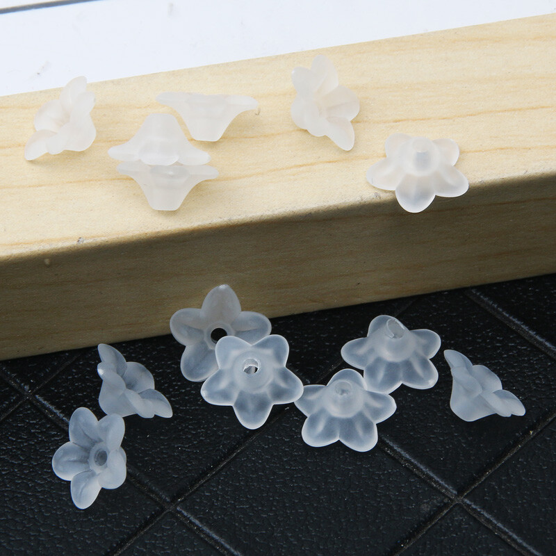 10x4mm 100db matt fehér virág akril gyöngyök karkötők laza távtartó gyöngyök ékszerek készítéséhez barkácsolás női fülbevalók kiegészítők