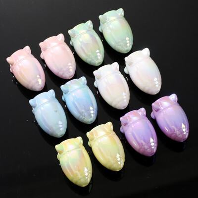 30 vnt šviečiančių akrilo karoliukų, 15 mm pentagramos palaidų karoliukų, skirtų tamsoje švytintiems papuošalams gaminti „pasidaryk pats“ apyrankės karoliai, auskarai