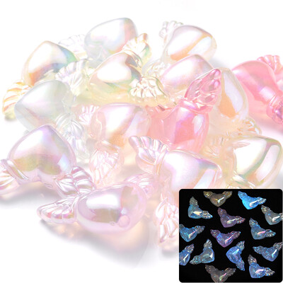 30 vnt šviečiančių akrilo karoliukų, 15 mm pentagramos palaidų karoliukų, skirtų tamsoje švytintiems papuošalams gaminti „pasidaryk pats“ apyrankės karoliai, auskarai