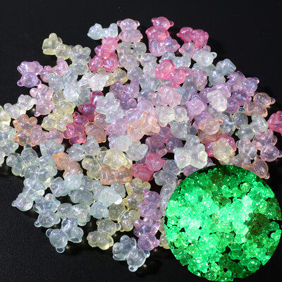 30 vnt šviečiančių akrilo karoliukų, 15 mm pentagramos palaidų karoliukų, skirtų tamsoje švytintiems papuošalams gaminti „pasidaryk pats“ apyrankės karoliai, auskarai