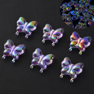 30 vnt šviečiančių akrilo karoliukų, 15 mm pentagramos palaidų karoliukų, skirtų tamsoje švytintiems papuošalams gaminti „pasidaryk pats“ apyrankės karoliai, auskarai