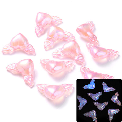 30 vnt šviečiančių akrilo karoliukų, 15 mm pentagramos palaidų karoliukų, skirtų tamsoje švytintiems papuošalams gaminti „pasidaryk pats“ apyrankės karoliai, auskarai