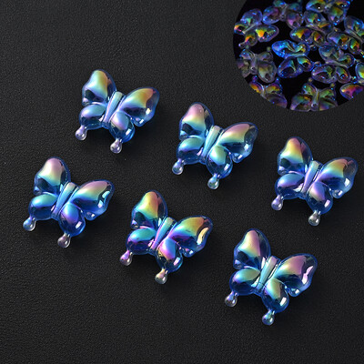 30 vnt šviečiančių akrilo karoliukų, 15 mm pentagramos palaidų karoliukų, skirtų tamsoje švytintiems papuošalams gaminti „pasidaryk pats“ apyrankės karoliai, auskarai