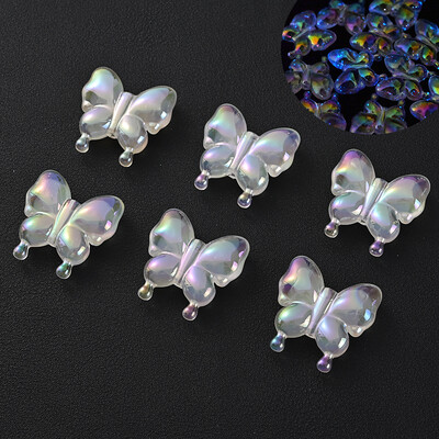 30 vnt šviečiančių akrilo karoliukų, 15 mm pentagramos palaidų karoliukų, skirtų tamsoje švytintiems papuošalams gaminti „pasidaryk pats“ apyrankės karoliai, auskarai