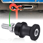 10" Aluminijska legura za montiranje na vijke za 3/8 1/2 Clevis Slip crna polupovezana kuka za vitlo Stalak za kuku za uže za automobilsko vitlo Čelični