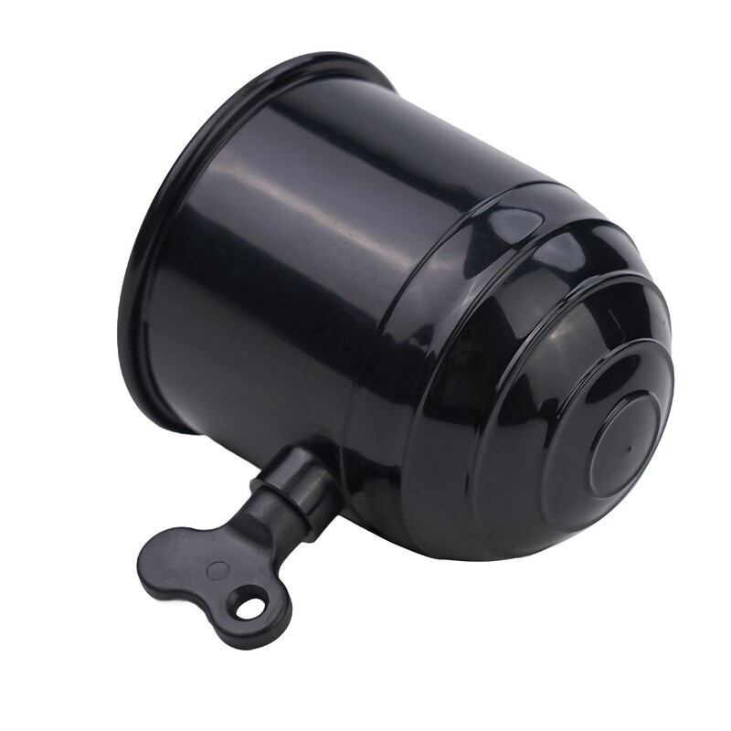 Capac cu bile de remorcare a mașinii cu șurub Protector din plastic Semiremorci Nave Bară de 50 mm Negru/argintiu Cheie cu blocare pentru rulotă