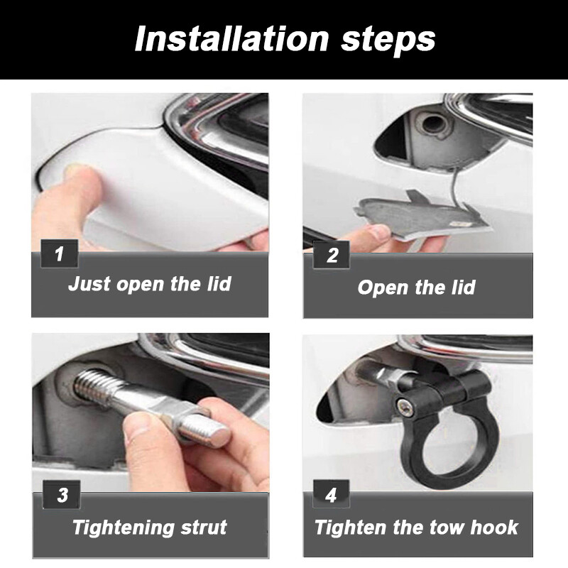 Cârlig universal de remorcare de curse față spate cârlig remorcă mașină cârlig de tracțiune pentru mașini europene M16 mașini japoneze M18 culori multiple