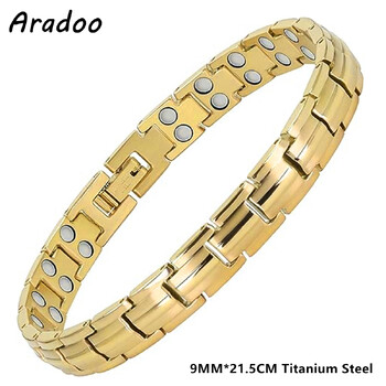 Βραχιόλια ARADOO Titanium Steel Magnetic Therapy 2X Ultra Strenth Neodymium Magnets Link βραχιόλι για γυναίκες