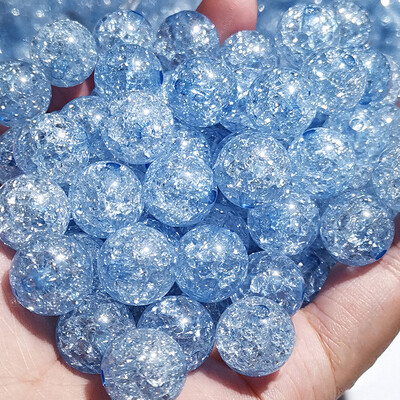 8-16 mm priehľadné zmiešané popraskané akrylové krištáľové korálky okrúhle dištančné korálky na výrobu šperkov DIY vyšívané náramky a náhrdelníky