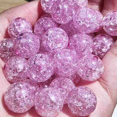 8-16 mm priehľadné zmiešané popraskané akrylové krištáľové korálky okrúhle dištančné korálky na výrobu šperkov DIY vyšívané náramky a náhrdelníky