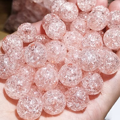 8-16 mm priehľadné zmiešané popraskané akrylové krištáľové korálky okrúhle dištančné korálky na výrobu šperkov DIY vyšívané náramky a náhrdelníky