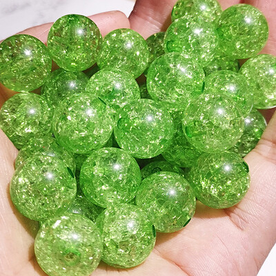 8-16 mm priehľadné zmiešané popraskané akrylové krištáľové korálky okrúhle dištančné korálky na výrobu šperkov DIY vyšívané náramky a náhrdelníky