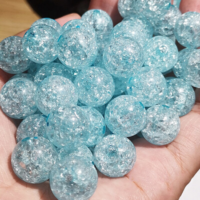 8-16 mm priehľadné zmiešané popraskané akrylové krištáľové korálky okrúhle dištančné korálky na výrobu šperkov DIY vyšívané náramky a náhrdelníky