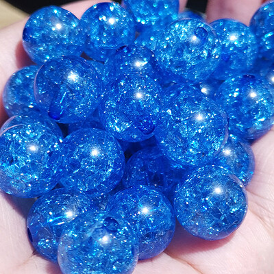 8-16 mm priehľadné zmiešané popraskané akrylové krištáľové korálky okrúhle dištančné korálky na výrobu šperkov DIY vyšívané náramky a náhrdelníky