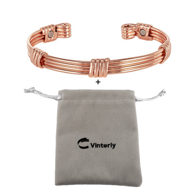 Vinterly gryno vario apyrankės Magnetinės pintos juostelės Reguliuojamos apyrankės Artritas Sveikatos Magnetai Papuošalai Metalas Anti-radiacija