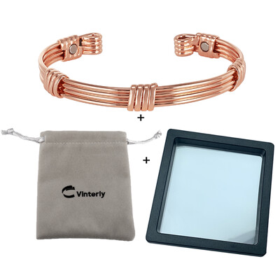 Vinterly gryno vario apyrankės Magnetinės pintos juostelės Reguliuojamos apyrankės Artritas Sveikatos Magnetai Papuošalai Metalas Anti-radiacija