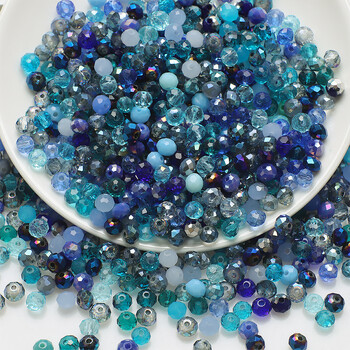 4mm/6mm/8mm Αυστρία Faceted Crystal Beads Loose Spacers Γυάλινες χάντρες για κοσμήματα Βραχιόλια κολιέ κατασκευής χειροτεχνίας Diy αξεσουάρ