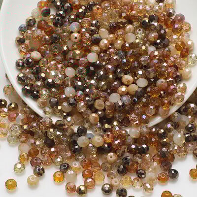 4 mm / 6 mm / 8 mm Austrija briaunoti krištoliniai karoliukai laisvi tarpikliai Stikliniai karoliukai papuošalams Gaminti karoliai Apyrankės „Pasidaryk pats“ aksesuarai