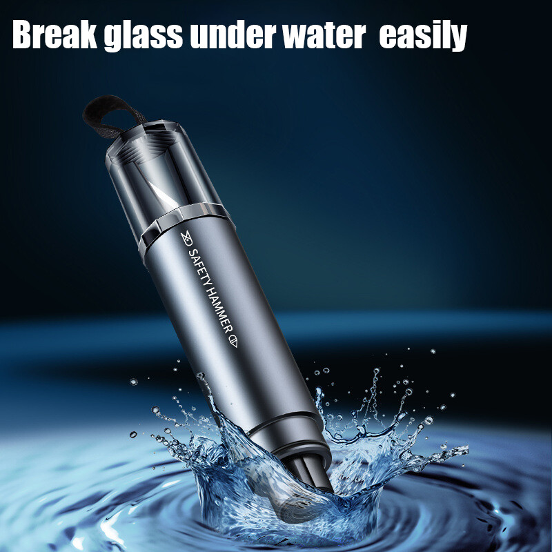 2-u-1 sigurnosni čekić za automobil Razbijač prozorskog stakla Rezač sigurnosnog pojasa Alat za hitno spašavanje od volframovog čelika visoke tvrdoće s bazom