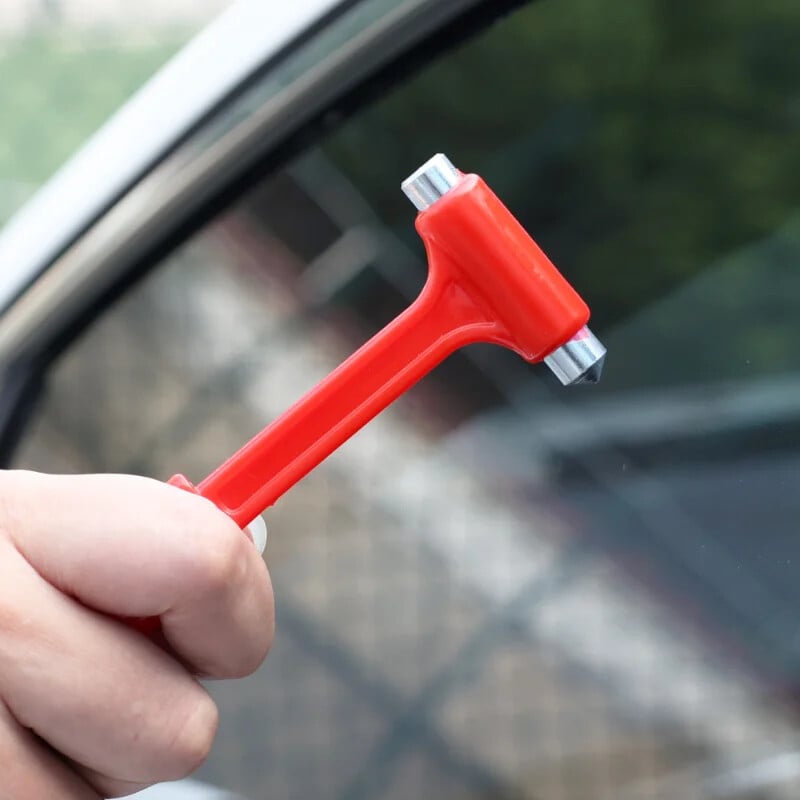 Kladivo na rozbíjanie okien automobilov, autobusov, nákladných vozidiel, núdzové únikové bezpečnostné kladivo, rozbíjanie skla, náradie na rezanie bezpečnostných pásov